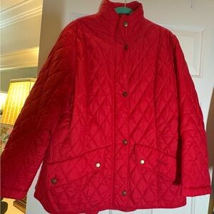 Barbour Women's Quilted Puffer Jacket in Red